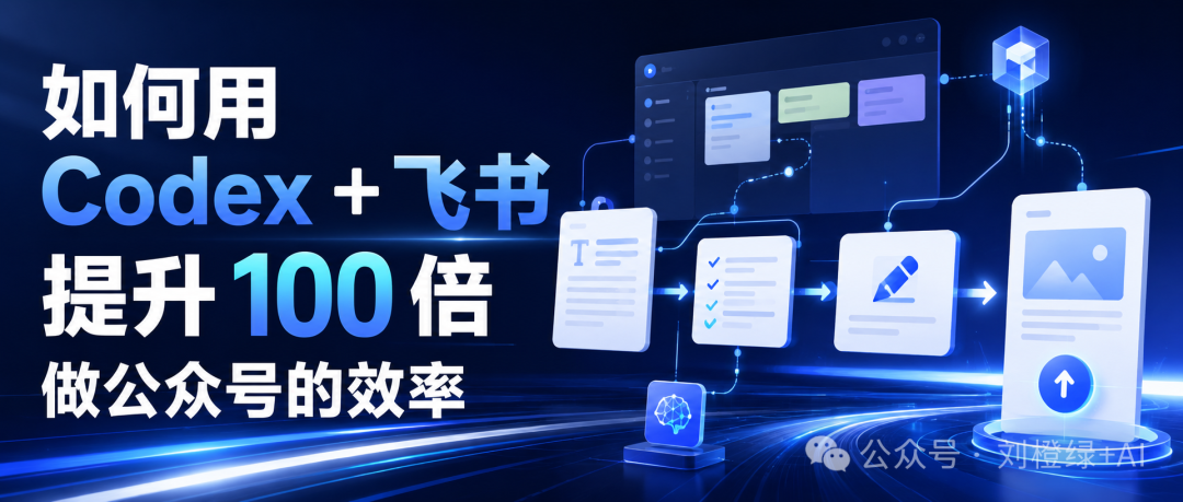 文章题图：如何用 Codex＋飞书提升 100 倍做公众号的效率
