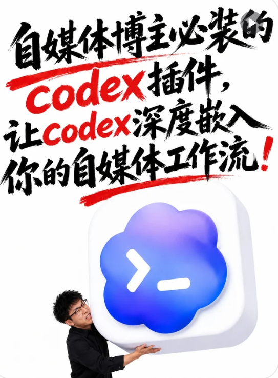 自媒体博主必装的 Codex 插件视频封面